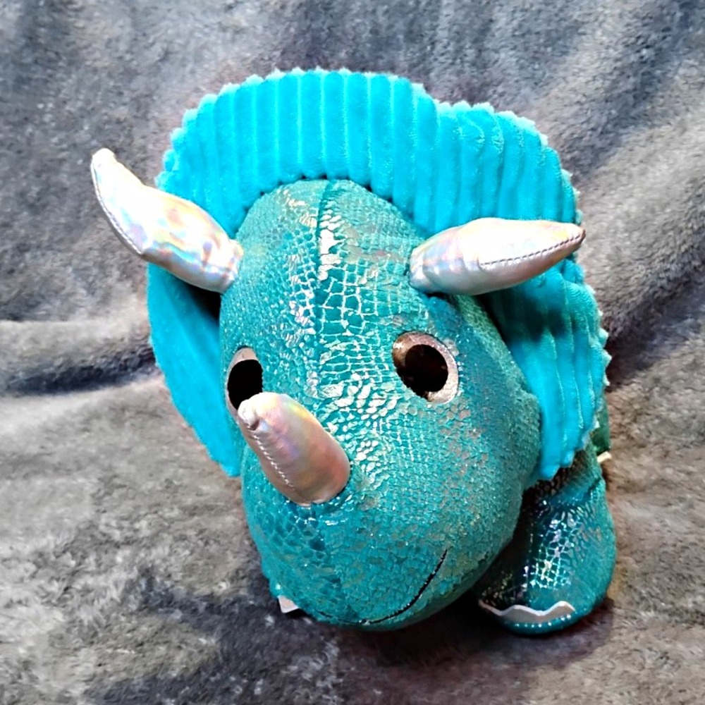 Walgreens Blue Triceratops Stuffed Animal Plush Washable 2022 6-14 in